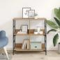 Preview: Regal 4 Ebenen 78,5 x 33 x 82 cm Holzwerkstoff Artisan-Eiche