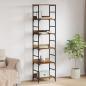 Preview: ARDEBO.de - Bücherregal 5 Ebenen 50 x 33 x 188,5 cm Holzwerkstoff Altholz
