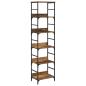 Preview: Bücherregal 5 Ebenen 50 x 33 x 188,5 cm Holzwerkstoff Altholz