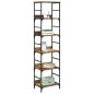 Preview: Bücherregal 5 Ebenen 50 x 33 x 188,5 cm Holzwerkstoff Altholz