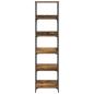 Preview: Bücherregal 5 Ebenen 50 x 33 x 188,5 cm Holzwerkstoff Altholz