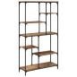 Preview: Bücherregal 5 Ebenen 99 x 35,5 x 176 cm Holzwerkstoff Altholz