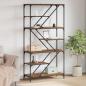 Preview: ARDEBO.de - B?cherregal 9 Ebenen 91 x 36 x 176 cm Holzwerkstoff Altholz