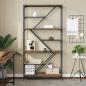 Preview: B?cherregal 9 Ebenen 91 x 36 x 176 cm Holzwerkstoff Altholz