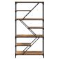 Preview: B?cherregal 9 Ebenen 91 x 36 x 176 cm Holzwerkstoff Altholz