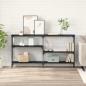 Preview: ARDEBO.de - Konsolentisch Schwarz Eichen-Optik 150 x 29 x 76,5 cm