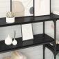 Preview: Konsolentisch Schwarz Eichen-Optik 150 x 29 x 76,5 cm