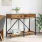 Preview: ARDEBO.de - Konsolentisch Altholz 100 x 39 x 78,5 cm Holzwerkstoff