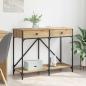 Preview: ARDEBO.de - Konsolentisch Artisan-Eiche 100 x 39 x 78,5 cm Holzwerkstoff