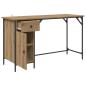 Preview: Computertisch Artisan-Eiche 131 x 48 x 75 cm Holzwerkstoff