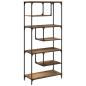 Preview: Bücherregal 6 Ebenen 81 x 36 x 176 cm Holzwerkstoff Altholz