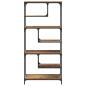 Preview: Bücherregal 6 Ebenen 81 x 36 x 176 cm Holzwerkstoff Altholz