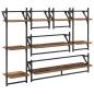 Preview: Wandregal-Set 6 stk. Altholz 100 x 25 x 30 cm Holzwerkstoff