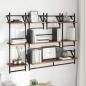 Preview: Wandregal-Set 6 stk. Altholz 100 x 25 x 30 cm Holzwerkstoff