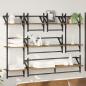 Preview: ARDEBO.de - Wandregal-Set 6 stk. Artisan-Eiche 100 x 25 x 30 cm