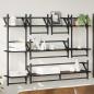 Preview: ARDEBO.de - Wandregal-Set 6 stk. Schwarz Eichen-Optik 100 x 25 x 30 cm