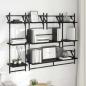 Preview: Wandregal-Set 6 stk. Schwarz Eichen-Optik 100 x 25 x 30 cm