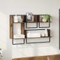 Preview: ARDEBO.de - Wandregal-Set 4 stk. Altholz 65 x 25 x 30 cm Holzwerkstoff