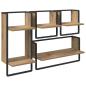 Preview: Wandregal-Set 4 stk. Artisan-Eiche 65 x 25 x 30 cm
