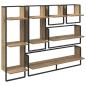 Preview: Wandregal-Set 6 stk. Artisan-Eiche 100 x 25 x 30 cm
