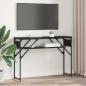 Preview: Konsolentisch Schwarz Eichen-Optik Holzwerkstoff 105x30x75cm