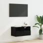 Preview: ARDEBO.de - TV-Wandschrank 60 x 30 x 30 cm Schwarz Eichen-Optik