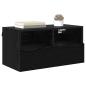 Preview: TV-Wandschrank 60 x 30 x 30 cm Schwarz Eichen-Optik