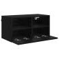 Preview: TV-Wandschrank 60 x 30 x 30 cm Schwarz Eichen-Optik