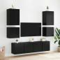 Preview: TV-Wandschrank 40,5x30x40cm Schwarz Eichen-Optik Holzwerkstoff