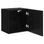 Preview: TV-Wandschrank 40,5x30x40cm Schwarz Eichen-Optik Holzwerkstoff
