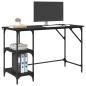 Preview: Schreibtisch Schwarz Eichen-Optik 120 x 50 x 75 cm