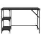 Preview: Schreibtisch Schwarz Eichen-Optik 120 x 50 x 75 cm
