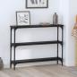 Preview: ARDEBO.de - Konsolentisch Schwarz Eichen-Optik 100 x 22,5 x 75 cm