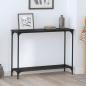 Preview: ARDEBO.de - Konsolentisch Schwarz Eichen-Optik 101 x 30,5 x 75 cm
