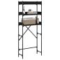 Preview: Waschmaschinenregal Schwarz 0ak 67 x 25 x 163 cm Holzwerkstoff