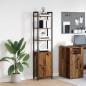 Preview: ARDEBO.de - Bücherregal 6 Ebenen 40 x 24 x 161 cm Holzwerkstoff Altholz