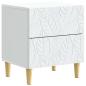 Preview: Nachttisch 2 stk. Weiß 43 x 34,5 x 48 cm Holzwerkstoff