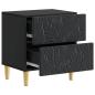 Preview: Nachttisch 2 stk. Schwarz 43 x 34,5 x 48 cm Holzwerkstoff