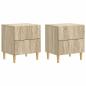 Preview: Nachttisch 2 stk. Sonoma-Eiche 43 x 34,5 x 48 cm Holzwerkstoff