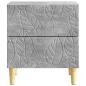 Preview: Nachttisch Betongrau 43 x 34,5 x 48 cm Holzwerkstoff