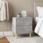 Preview: ARDEBO.de - Nachttisch 2 stk. Betongrau 43 x 34,5 x 48 cm Holzwerkstoff