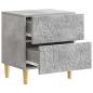 Preview: Nachttisch 2 stk. Betongrau 43 x 34,5 x 48 cm Holzwerkstoff