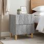 Preview: Nachttisch 2 stk. Grau Sonoma 43 x 34,5 x 48 cm Holzwerkstoff