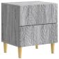 Preview: Nachttisch 2 stk. Grau Sonoma 43 x 34,5 x 48 cm Holzwerkstoff