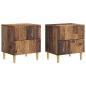 Preview: Nachttisch 2 stk. Altholz 43 x 34,5 x 48 cm Holzwerkstoff