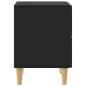 Preview: Nachttisch Schwarz 62 x 34,5 x 48 cm Holzwerkstoff