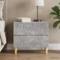 Preview: ARDEBO.de - Nachttisch Betongrau 62 x 34,5 x 48 cm Holzwerkstoff