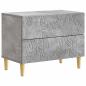 Preview: Nachttisch Betongrau 62 x 34,5 x 48 cm Holzwerkstoff