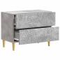 Preview: Nachttisch Betongrau 62 x 34,5 x 48 cm Holzwerkstoff