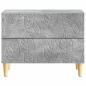 Preview: Nachttisch Betongrau 62 x 34,5 x 48 cm Holzwerkstoff